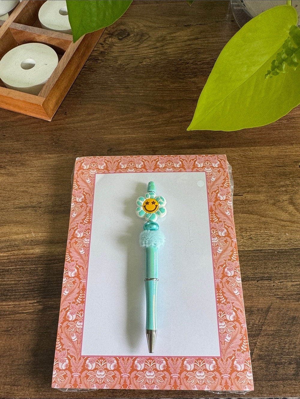 Smiley Flower Mint Ballpoint Pen - Home Office